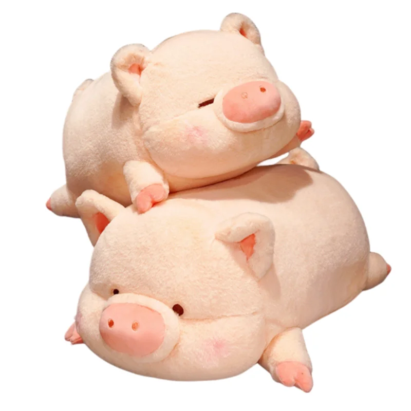 

Furry Pig Plush Toy Stuffed Lying Piggy Plushie Doll Cartoon Animal Soft Touch Hug Pillow Cushion Kids Baby Birthday Gift