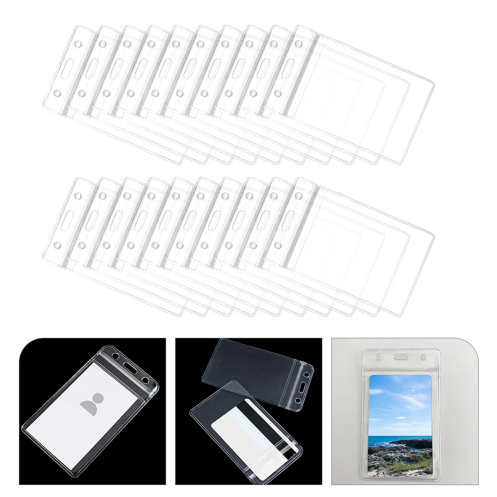 20 Pcs Waterproof Card Holder Plastic Id Badge Sleeve Sleeves for Cards Seal Clear Pvc
20 Pcs Waterproof Card Holder Plastic Id Badge Sleeve Sleeves for Cards Seal Clear Pvc