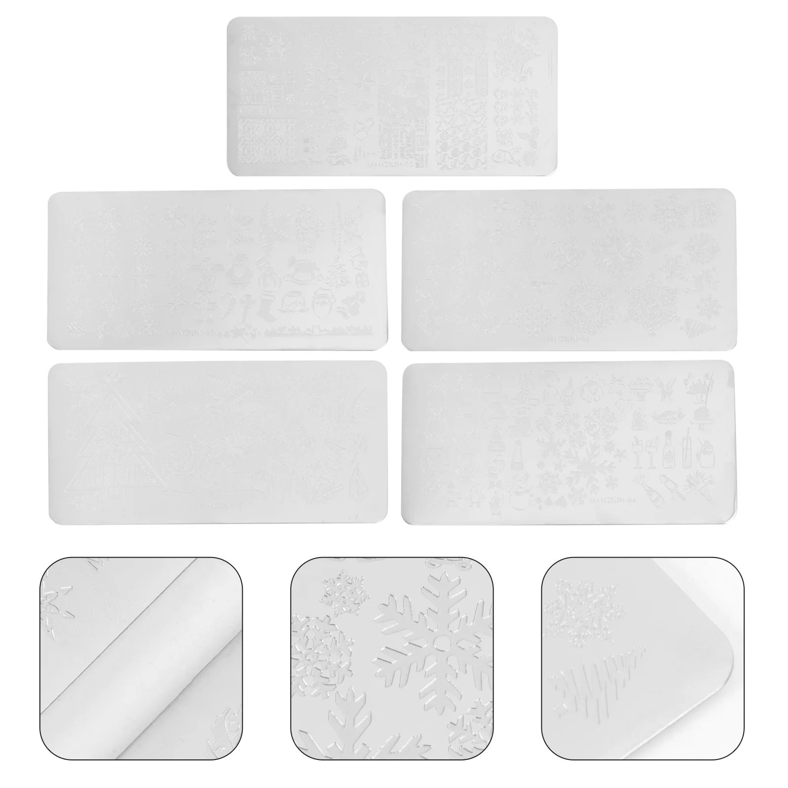 5Pcs Nail Stamping Plate Christmas Theme- Winter Plate Nail Design Stamp Manicure Template Set
5Pcs Nail Stamping Plate Christmas Theme- Winter Plate Nail Design Stamp Manicure Template Set