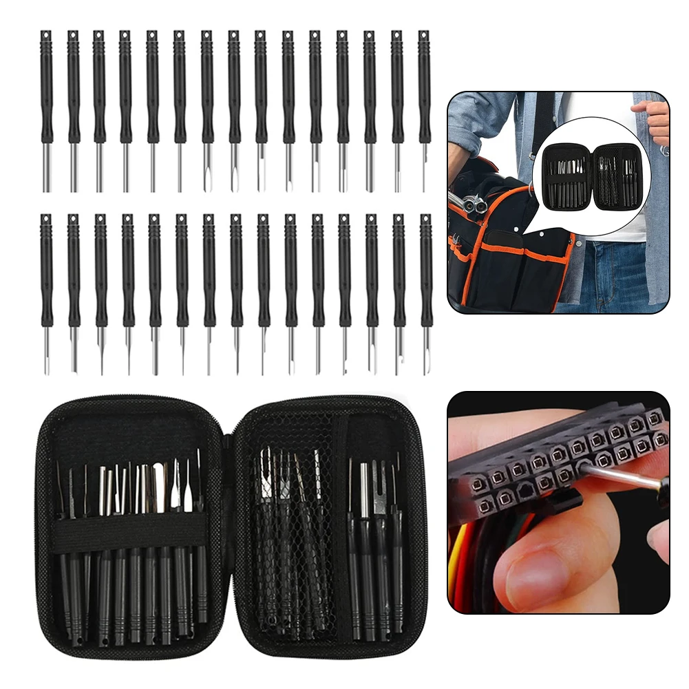 30PS Car Cable Plug Removal Tool Pin Extractor Repair Remover Key Tools With Box For Auto Wiring Harness Household Appliances
30PS Car Cable Plug Removal Tool Pin Extractor Repair Remover Key Tools With Box For Auto Wiring Harness Household Appliances