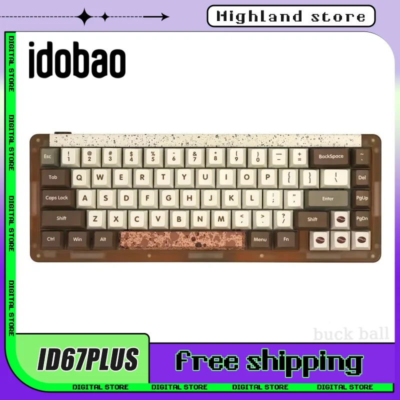 Беспроводная игровая клавиатура Idobao ID67PLUS, механическая клавиатура, 3 режима, USB, 2,4 ГГц, Bluetooth, клавиатура с подсветкой RGB, Подарочная игровая клавиатура
Беспроводная игровая клавиатура Idobao ID67PLUS, механическая клавиатура, 3 режима, USB, 2,4 ГГц, Bluetooth, клавиатура с подсветкой RGB, Подарочная игровая клавиатура