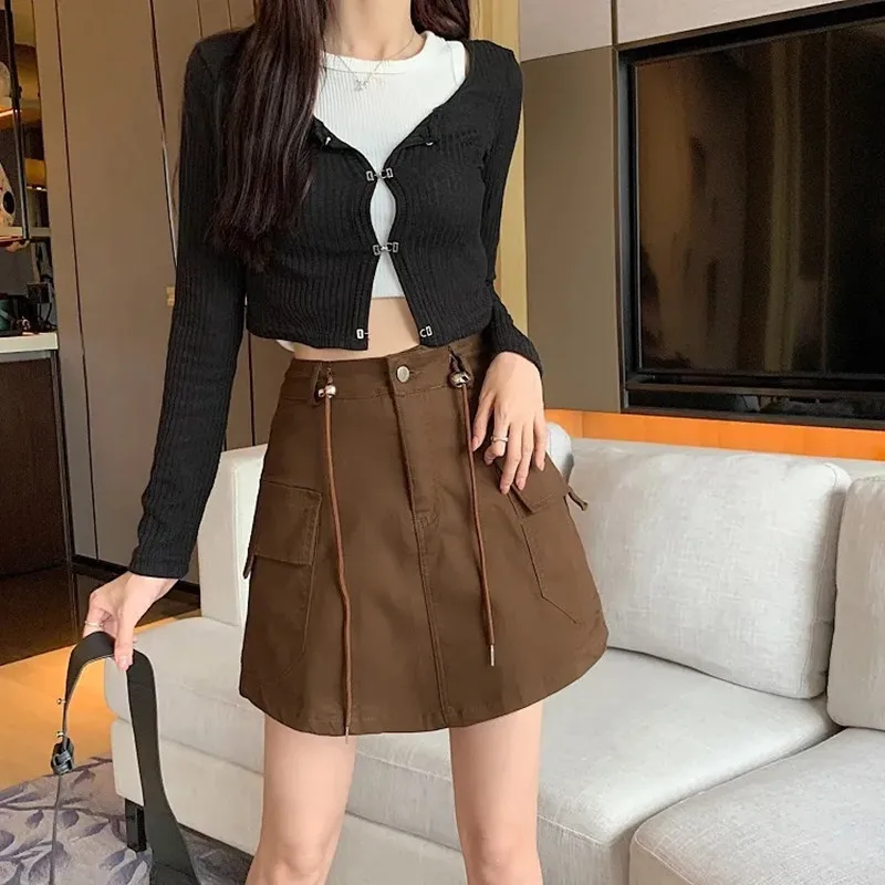 Hot Denim Skirts Women Vintage Retro A Line Skirt Preppy Style Female Casual Slim Girl Jeans Skirts For Lady Coffee Block
Hot Denim Skirts Women Vintage Retro A Line Skirt Preppy Style Female Casual Slim Girl Jeans Skirts For Lady Coffee Block