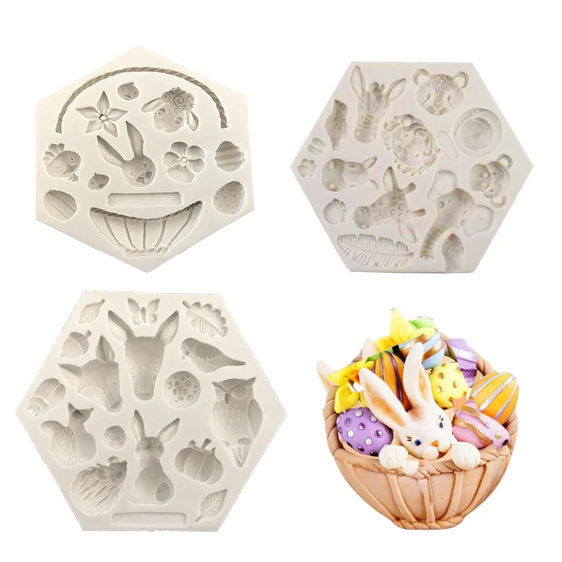 3PCS/Set Forest Animal Petals Flower Basket Silicone Mold DIY Fondant Chocolate Cake Decoration Baking Tools Rabbit Resin Mould
3PCS/Set Forest Animal Petals Flower Basket Silicone Mold DIY Fondant Chocolate Cake Decoration Baking Tools Rabbit Resin Mould