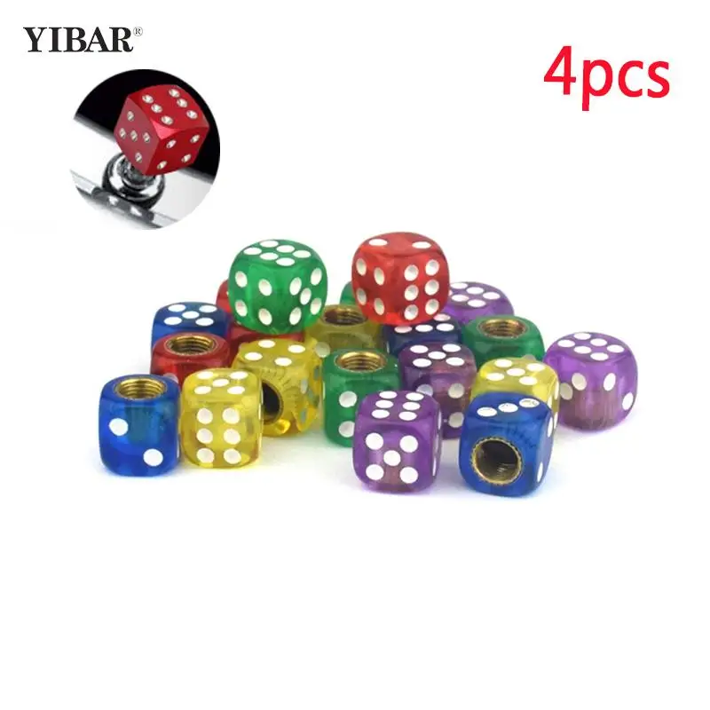 4pcs Dice Style Tire Valve Stem Caps Car Nipple Caps Stems Covers Tyre Air Valve Dustproof Wheel Cap For Cars Motorcycle Bicycle
4pcs Dice Style Tire Valve Stem Caps Car Nipple Caps Stems Covers Tyre Air Valve Dustproof Wheel Cap For Cars Motorcycle Bicycle