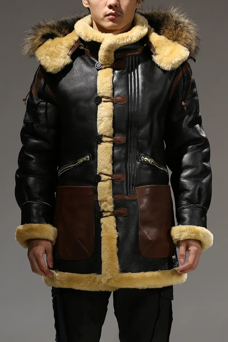 B7 European Size High Quality Super Warm Genuine Sheep Leather Coat Mens Big B3 Shearling Bomber Military Fur Jacket
B7 European Size High Quality Super Warm Genuine Sheep Leather Coat Mens Big B3 Shearling Bomber Military Fur Jacket