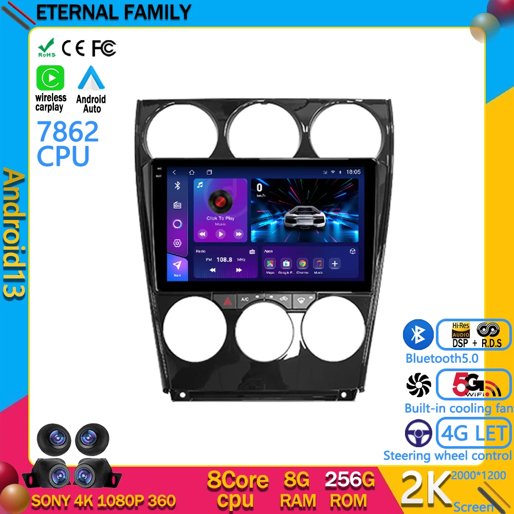 Android 13 Car Radio Multimedia Video Player Navigation GPS For MAZDA6 I 2002 - 2007 4G LET BT5.0 Carplay Head Unit No 2din dvd
Android 13 Car Radio Multimedia Video Player Navigation GPS For MAZDA6 I 2002 - 2007 4G LET BT5.0 Carplay Head Unit No 2din dvd