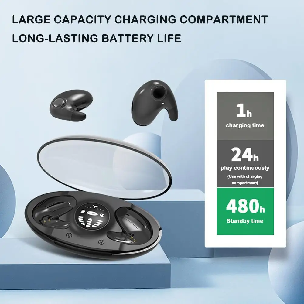 Invisible Sleep Wireless Earphone IPX5 Waterproof True Wireless Earbuds Bluetooth-compatible 5.3 Headphones Control
Invisible Sleep Wireless Earphone IPX5 Waterproof True Wireless Earbuds Bluetooth-compatible 5.3 Headphones Control