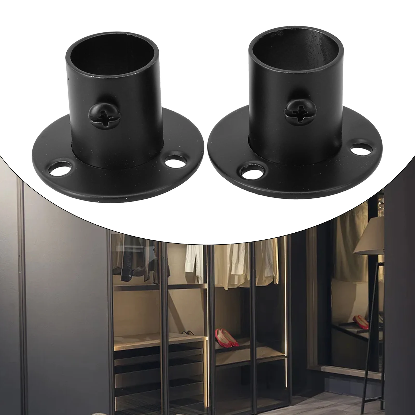 2Pcs Tube Support Closet Bar Stand Wardrobe Hanging Rail Rod Pole Socket End Support Bracket Flange Holder 19-32mm Hardware
2Pcs Tube Support Closet Bar Stand Wardrobe Hanging Rail Rod Pole Socket End Support Bracket Flange Holder 19-32mm Hardware