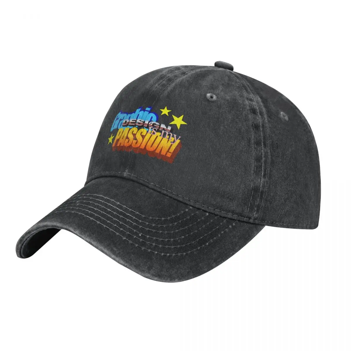 

Graphic Design Is My Passion! WordArt Cowboy Hat Gentleman Hat Rave Sports Cap |-F-| Women's Hats For The Sun Men's