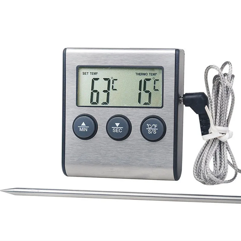 1~20Pcs TP700 Probe Thermometer BBQ Food Electronic Digital Display Thermometer Timer Alarm Function
1~20Pcs TP700 Probe Thermometer BBQ Food Electronic Digital Display Thermometer Timer Alarm Function