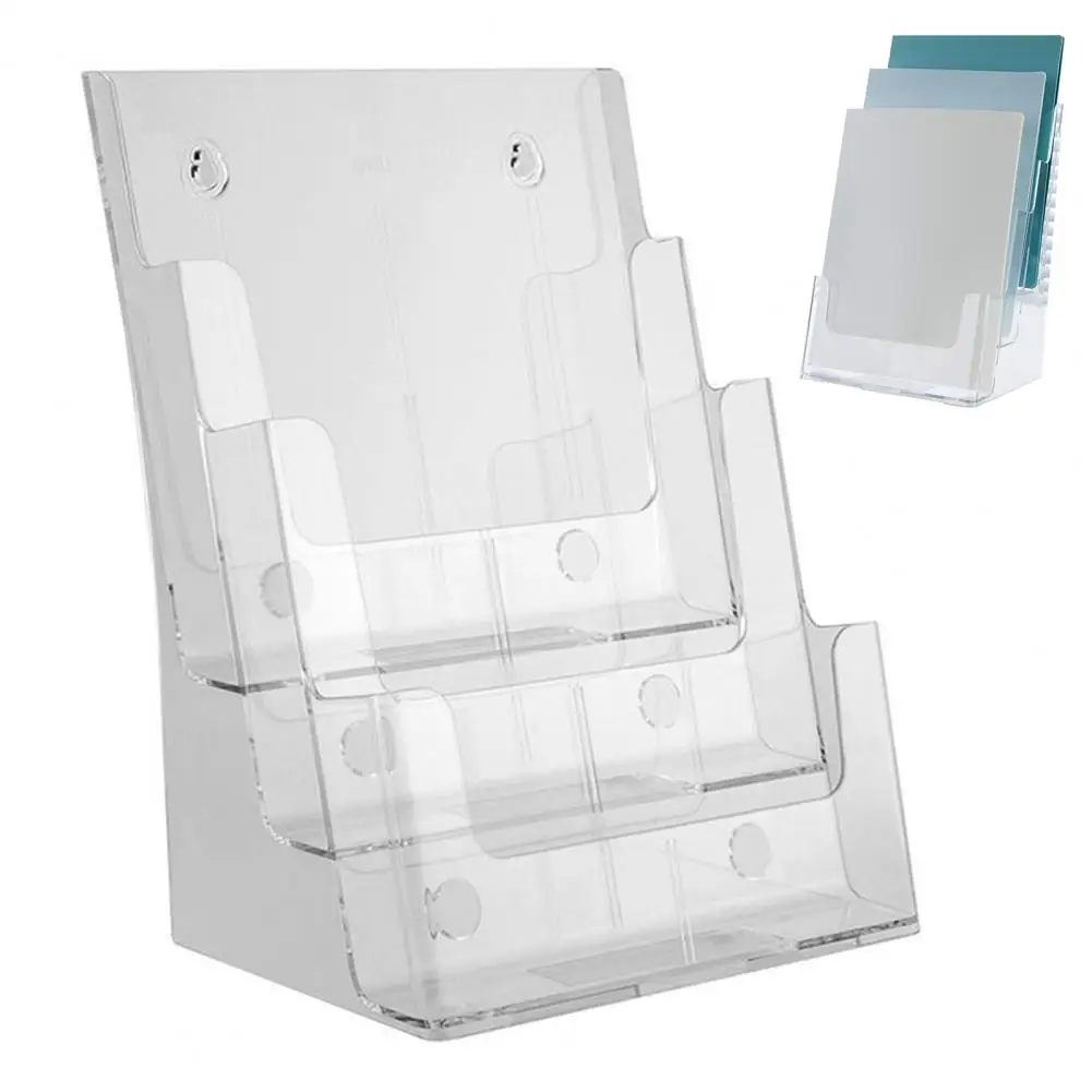 Capacity Holder Acrylic 3-tier A4 Brochure Holder Wall Mount Countertop Organizer for Flyers Booklets S Slanted Brochure
Capacity Holder Acrylic 3-tier A4 Brochure Holder Wall Mount Countertop Organizer for Flyers Booklets S Slanted Brochure