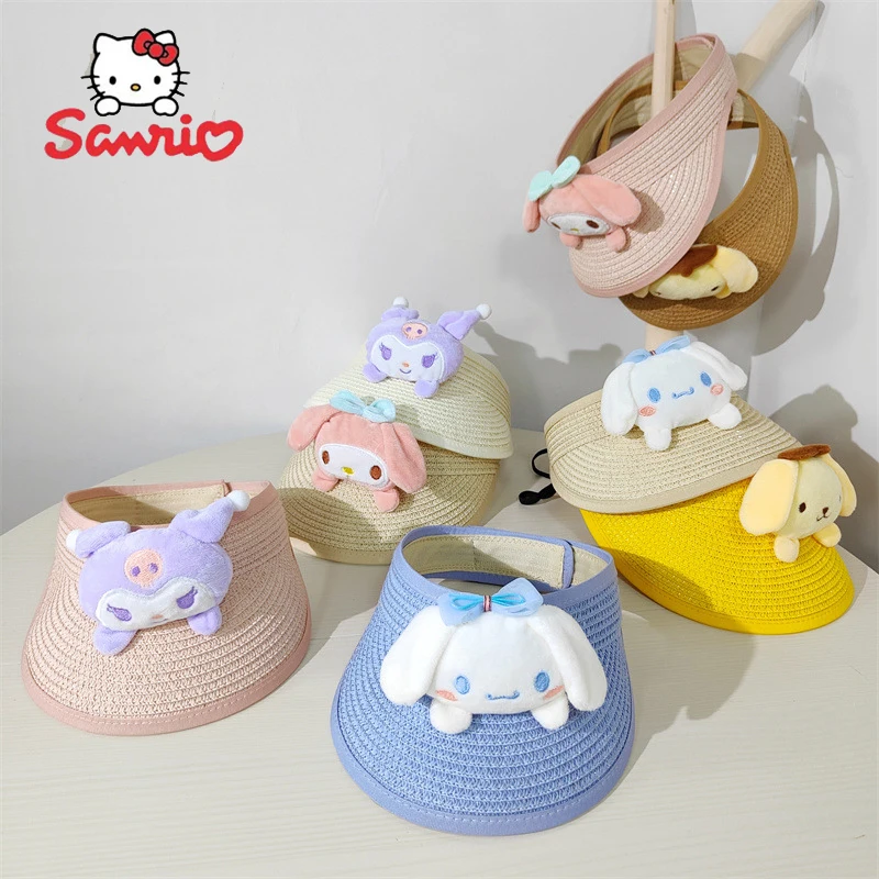 Шляпа от солнца Sanrio Cinnamoroll, кавайная летняя шляпа с надписью My Melody, соломенная шляпа с защитой от солнца для малышей и маленьких детей 
Шляпа от солнца Sanrio Cinnamoroll, кавайная летняя шляпа с надписью My Melody, соломенная шляпа с защитой от солнца для малышей и маленьких детей