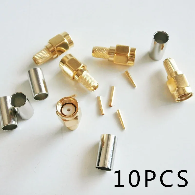 10pcs SMA Male Plug Crimp RG58 RG142 LMR195 RG400 Cable Straight RF Connector SMA Male Female Connector Crimp For RG58 LMR195
10pcs SMA Male Plug Crimp RG58 RG142 LMR195 RG400 Cable Straight RF Connector SMA Male Female Connector Crimp For RG58 LMR195