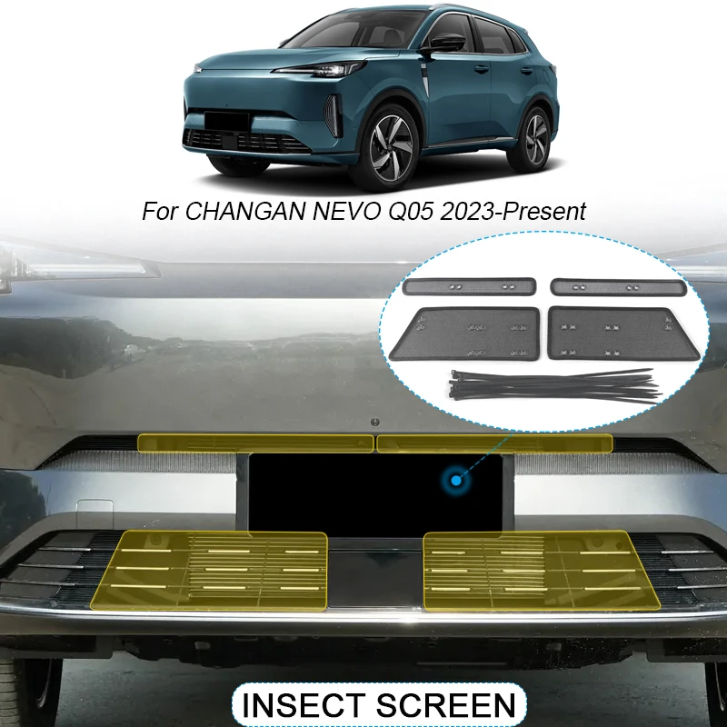 

4pcs Car Insect-proof Air Inlet Protection Cover Insert Vent Racing Grill Filter Net Accessory For CHANGAN NEVO Q05 2023-2025