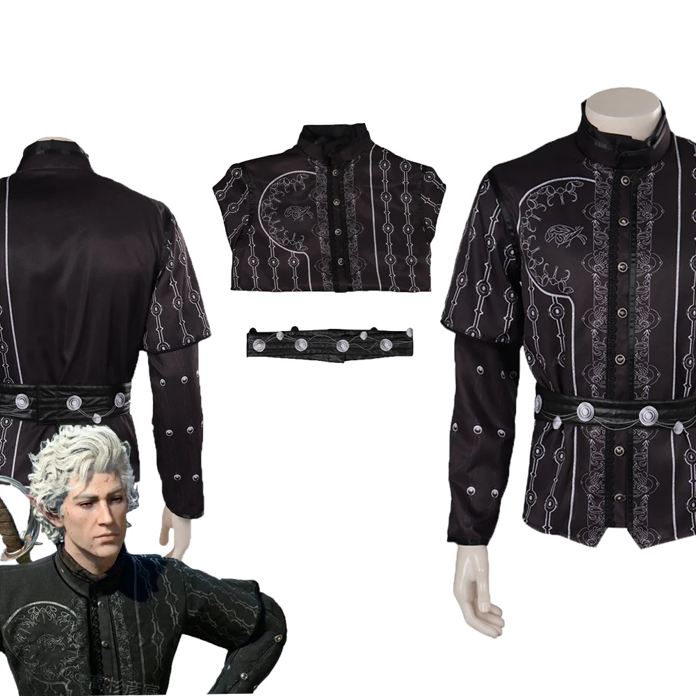 Костюм для косплея Baldur Cos Gate Astarion, костюм, фантазийные черные топы, Хэллоуин, карнавальный костюм, аксессуар для взрослых мужчин для ролевых игр
Костюм для косплея Baldur Cos Gate Astarion, костюм, фантазийные черные топы, Хэллоуин, карнавальный костюм, аксессуар для взрослых мужчин для ролевых игр