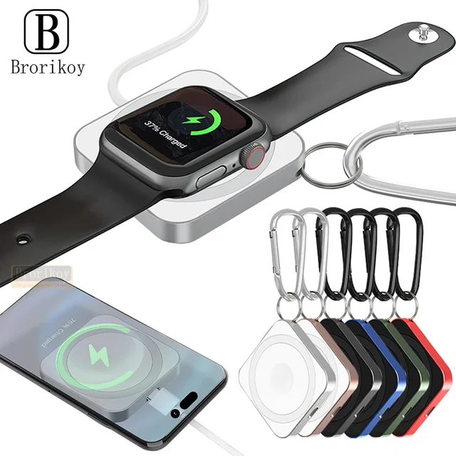 Chargeur sans fil magnétique portable 3 en 1, chargeur de charge de type C pour Apple Watch 8, Airpods Pro, iPhone 11, 12, 13, 14, 15, ProMax 1