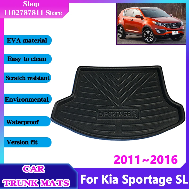 

Car Trunk Floor Mats for Kia Sportage SL 2011 2012 2013 2014 2015 2016 Accessories Waterproof Protect Anti-Slip Storage Pad EVA