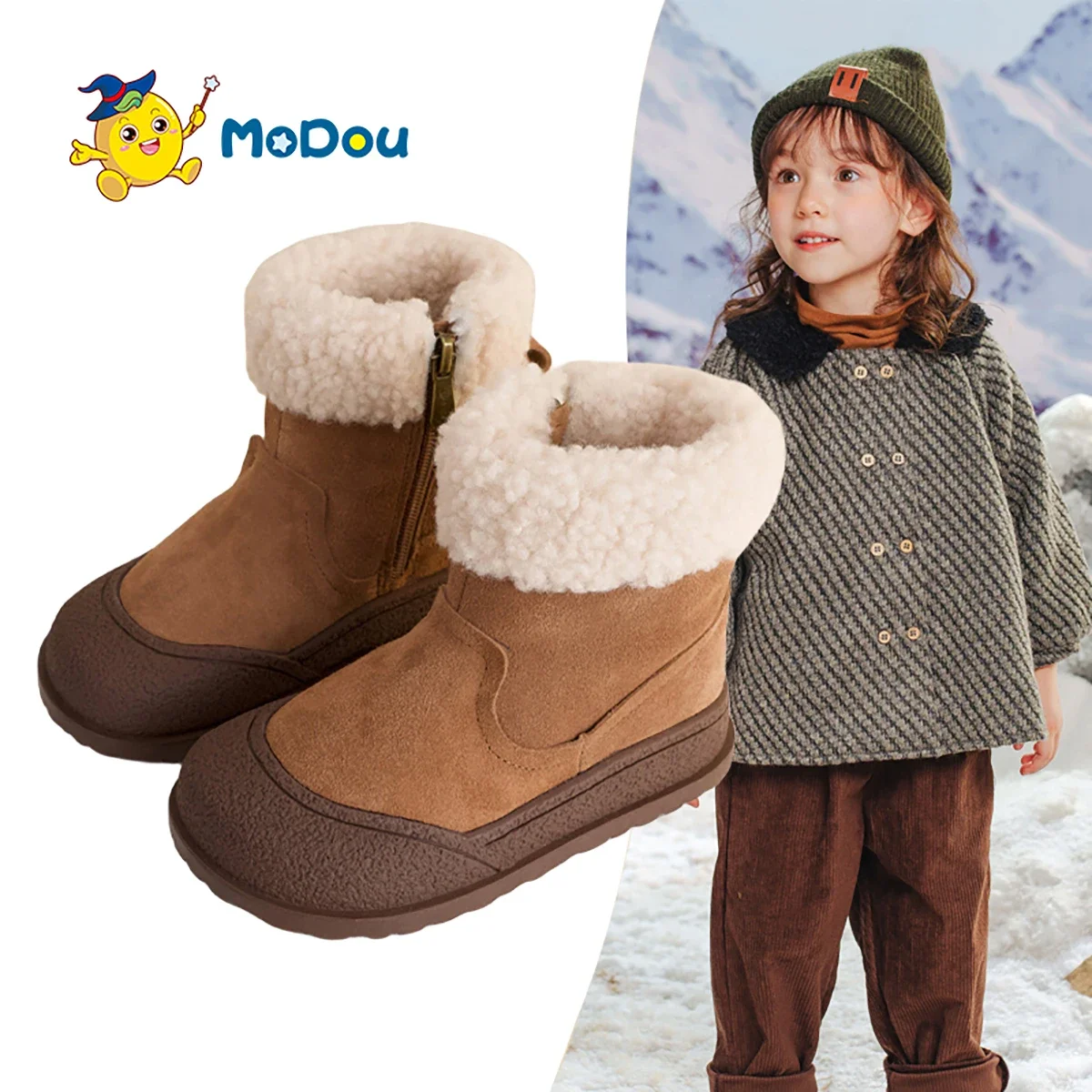 Mo Dou Children's Snow Boots 2023 Winter Plush Warm Boots For Boys And Girls High Cut Retro Snow Boots
Mo Dou Children's Snow Boots 2023 Winter Plush Warm Boots For Boys And Girls High Cut Retro Snow Boots
