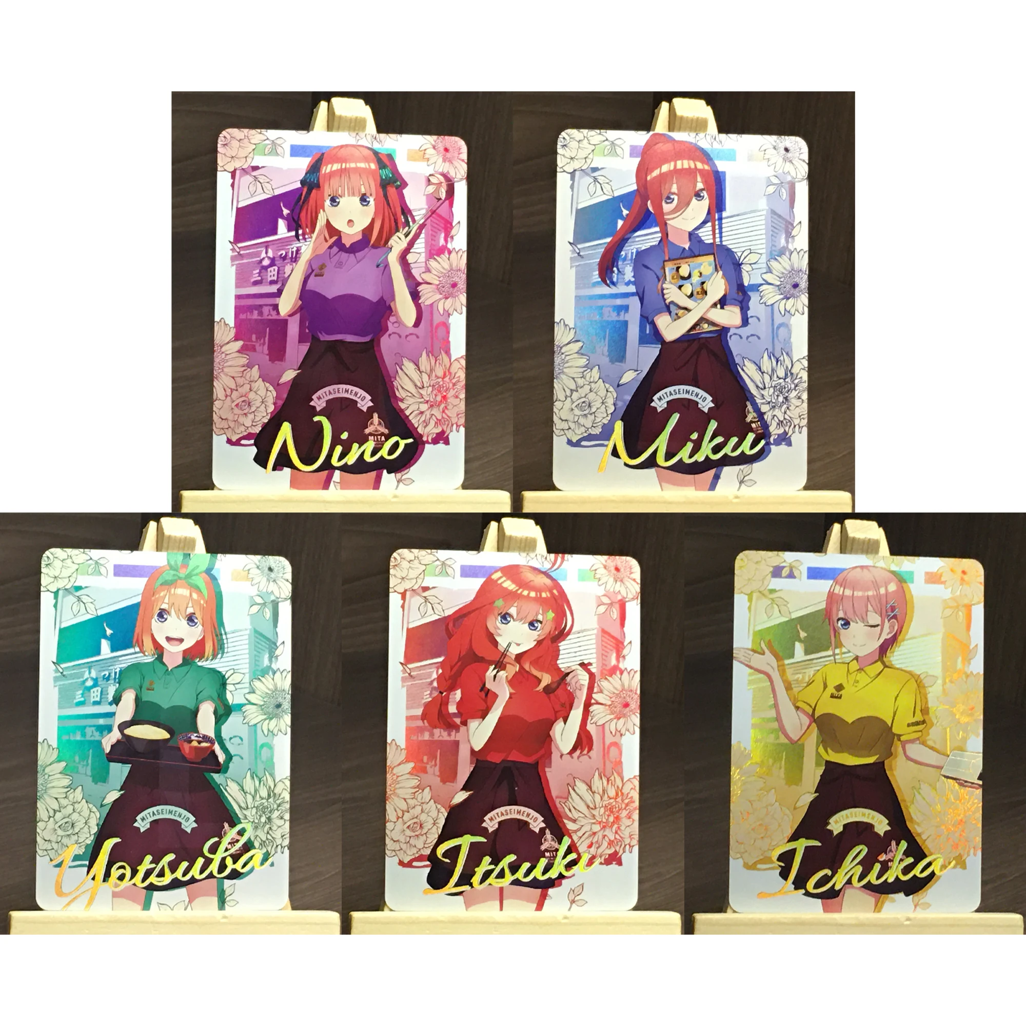 

5Pcs/set The Quintessential Quintuplets Laser Flash Card Nakano Ichika Nino Miku Classic Anime Game Collection Cards Gift Toys