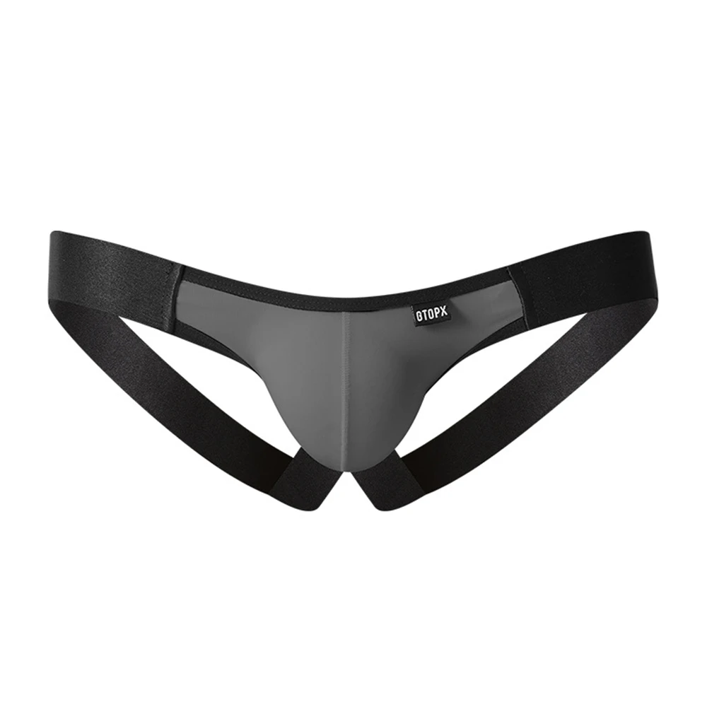 

Sexy Men Thong Jockstrap Athletic Supporter Low-Rise Sports Underwear Enhance Penis Pouch Panties Underpants Open Butt G-string