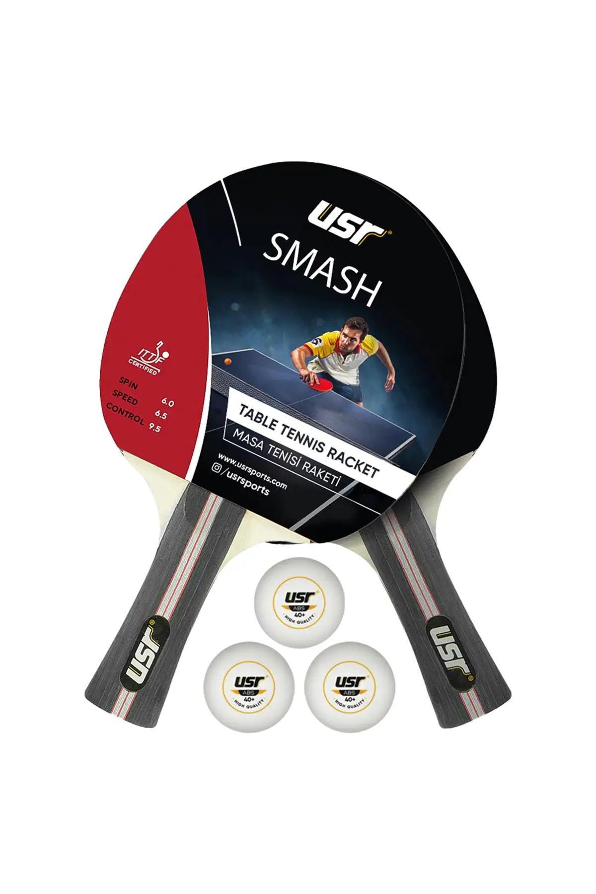 Smash-RB Table Tennis 2 Racket + 3 Ball Set Set Tennis Equipment & Accessories Sports Outdoor
Smash-RB Table Tennis 2 Racket + 3 Ball Set Set Tennis Equipment & Accessories Sports Outdoor