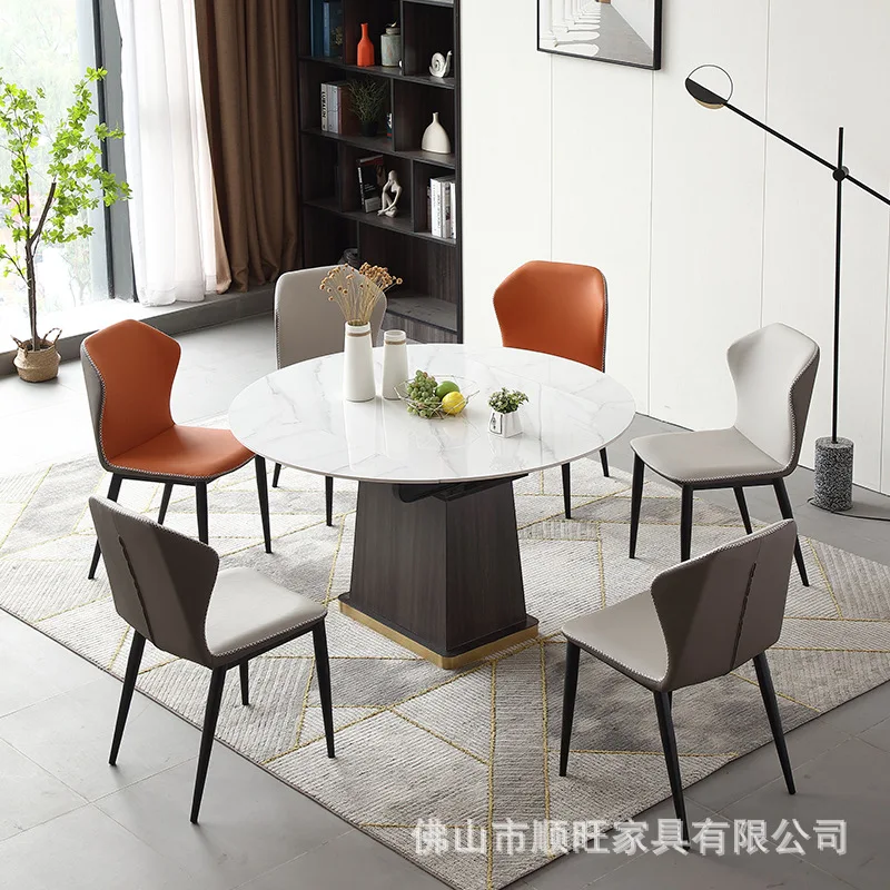 Bright Rock Plate Dining Table Multifunctional Solid Wood Foldable and Telescopic Round Table 
Bright Rock Plate Dining Table Multifunctional Solid Wood Foldable and Telescopic Round Table