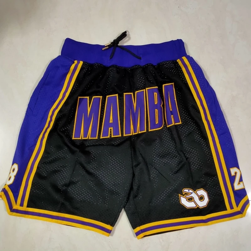 

Basketball Shorts Oversize Men 24 Bryant Athletic Sports Black MAMBA Embroidery High Street Hip Hop Breathable Middle Beach Pant