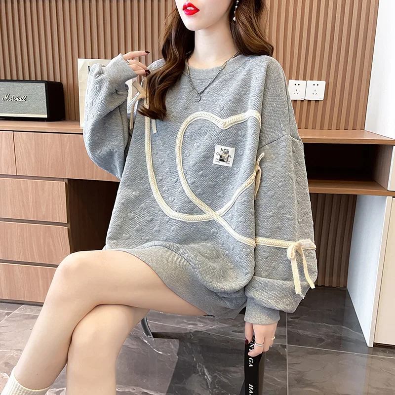 

Design Sense of Niche Waffle Sweater Female Spring and Fall Korean Version of Loose Thin Section of The Early Fall Blouse Jacket
