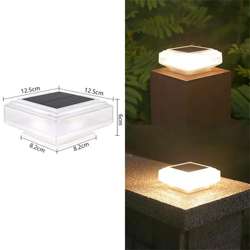 

Solar LED Light Garden Lights Outdoor Column Lamp Fence Deck Post Light Lantern Head Waterproof For Patio Decoration Lighting