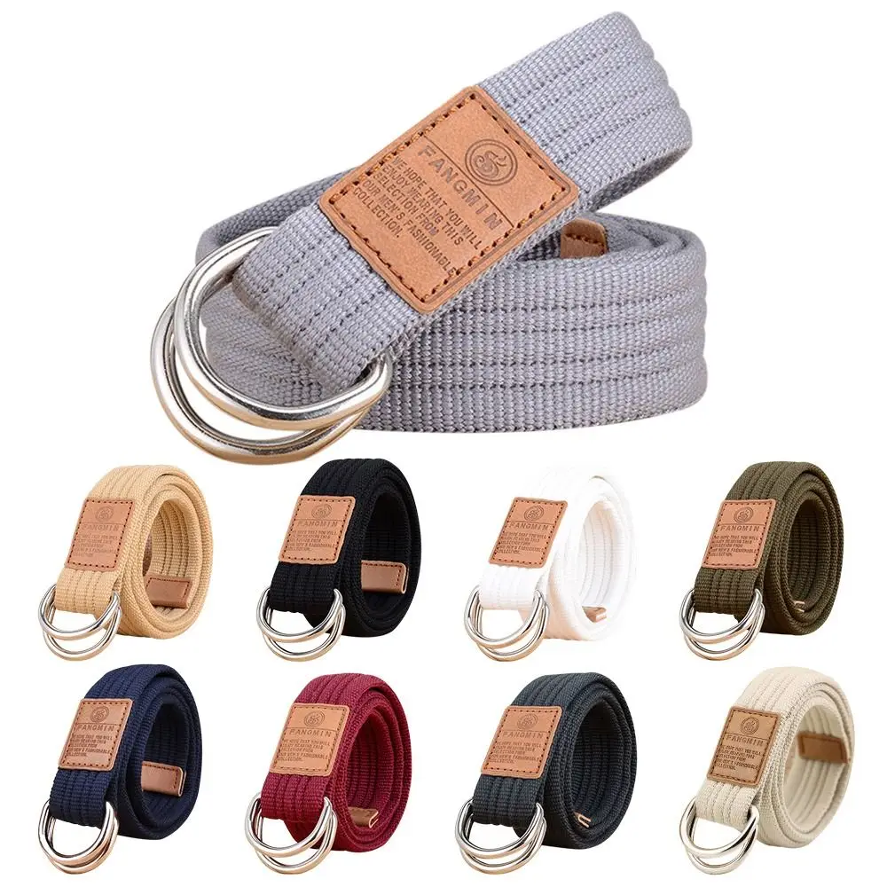 Fashion Simple Silver Buckle Versatile Double Ring Waistband Canvas Strap Nylon Braided Belt Weave Waist Band
Fashion Simple Silver Buckle Versatile Double Ring Waistband Canvas Strap Nylon Braided Belt Weave Waist Band