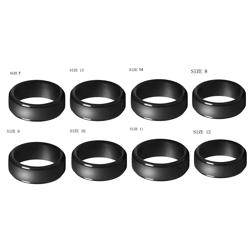 

8Mm Popular Men Silicone Cool Rings Women Silicone Wedding Ring Environmental Outdoor Sports Ring 2Pcs