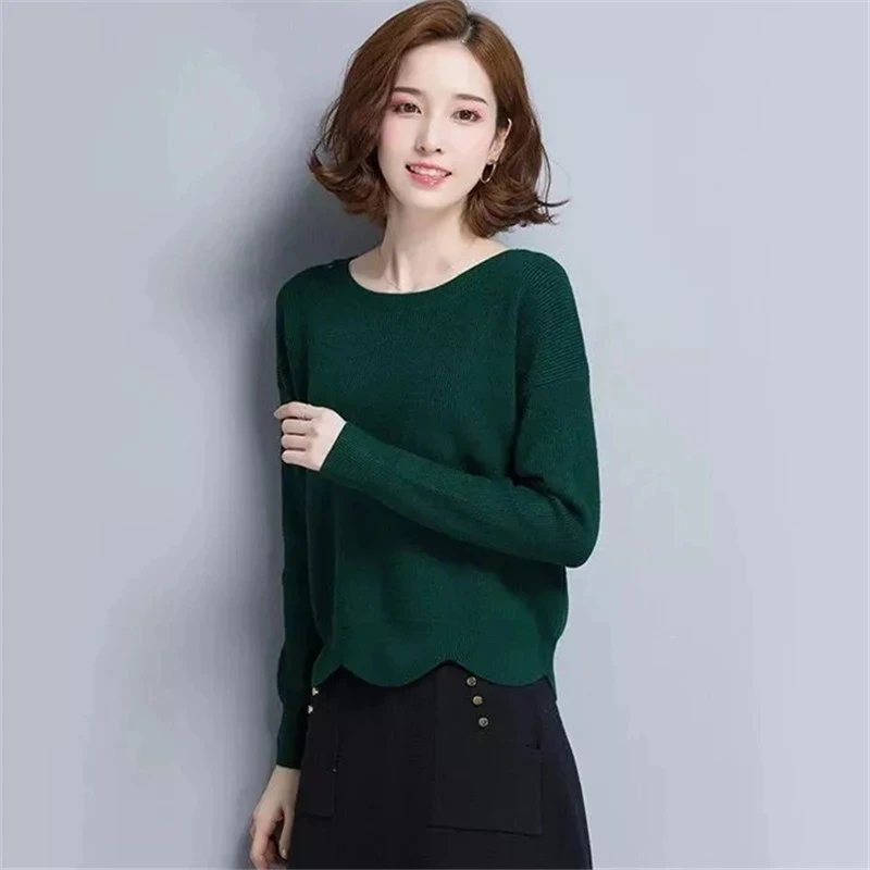 Sweater Female Spring Autumn New Solid Color Round Neck Ruffled Temperament Fashion Pullover Knitted Top Women's Clothing ZM454
Sweater Female Spring Autumn New Solid Color Round Neck Ruffled Temperament Fashion Pullover Knitted Top Women's Clothing ZM454