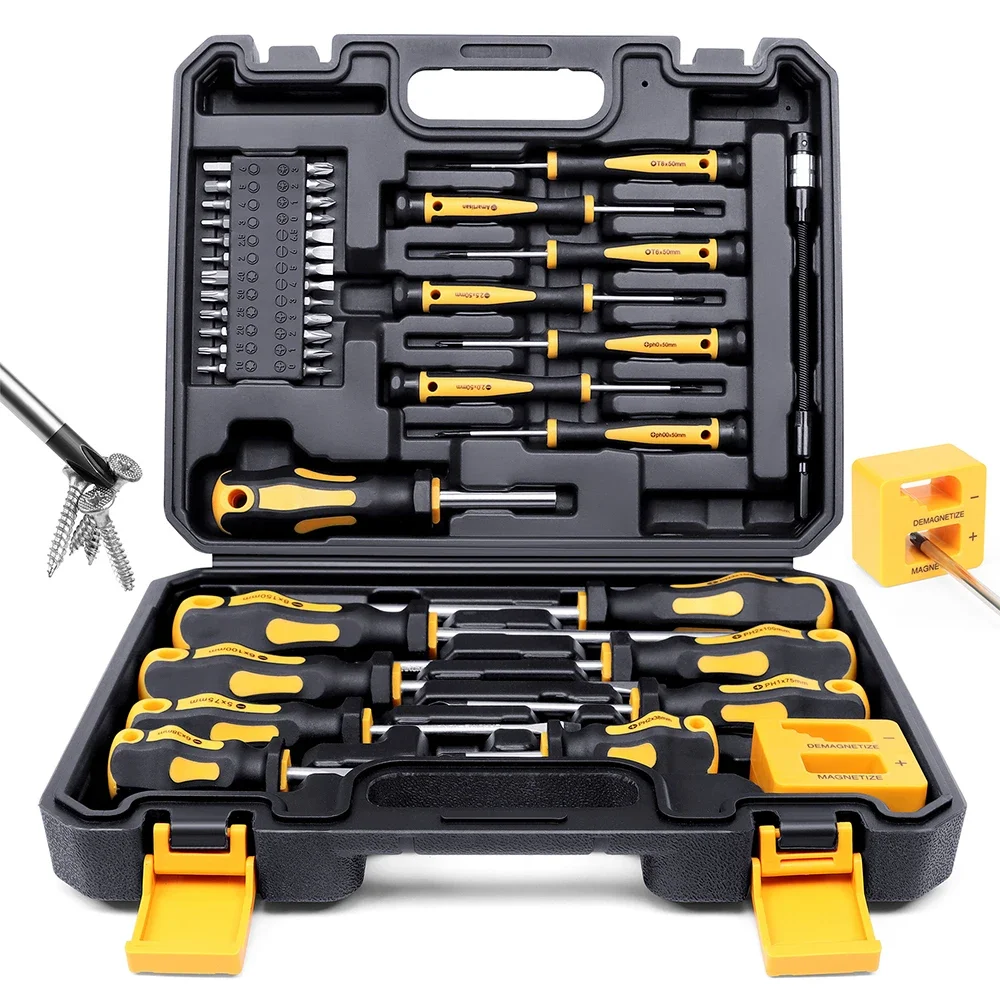Magnetic Screwdriver Set 43 Piece Precision Phillips Screwdriver Screwdriver bits With Sturdy Tool Box Repair Hand Tools: 3 - 5 Days Free Delivery only UK Magnetic Screwdriver Set 43 Piece Precision Phillips Screwdriver Screwdriver bits With Sturdy Tool Box Repair Hand Tools: 3 - 5 Days Free Delivery only UK