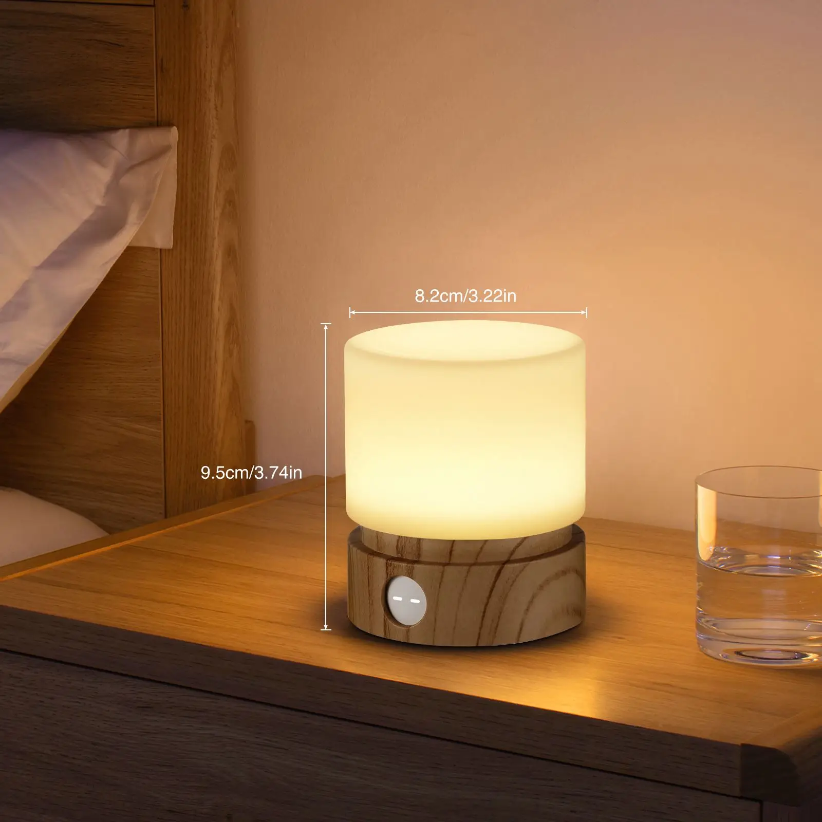 

Timer Night Light Rechargeable Led Bedside Breathing Nightlight Dimmable Baby Breastfeeding Desk Atmosphere Touch Lamp 1200 MAh