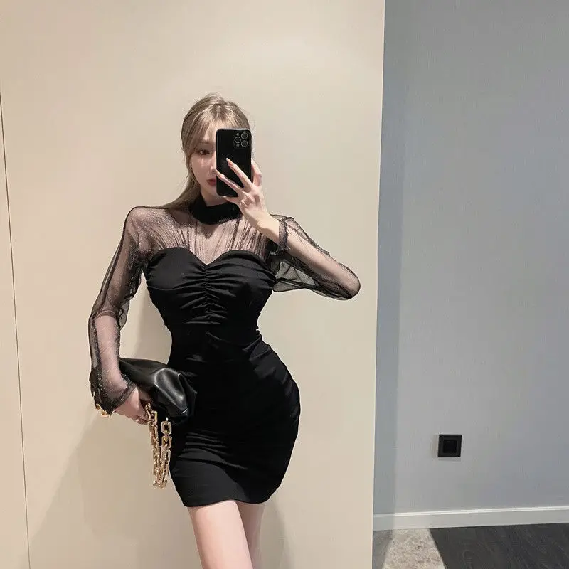 Chinese Style Dress Classic Women Velvet Cheongsam Oriental Lace Stitching New Evening Party Pleated Waist Little Black Dress
Chinese Style Dress Classic Women Velvet Cheongsam Oriental Lace Stitching New Evening Party Pleated Waist Little Black Dress