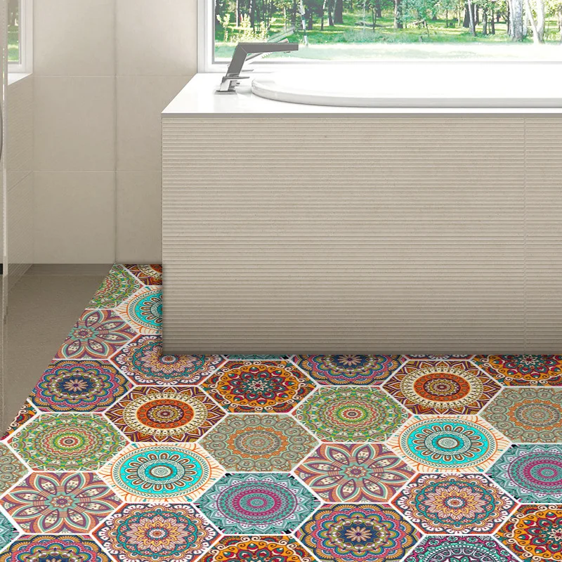 Bohemian Hexagonal Tile Stickers Kitchen Bathroom Room Household Wall Stickers Non-slip Floor Stickers
Bohemian Hexagonal Tile Stickers Kitchen Bathroom Room Household Wall Stickers Non-slip Floor Stickers