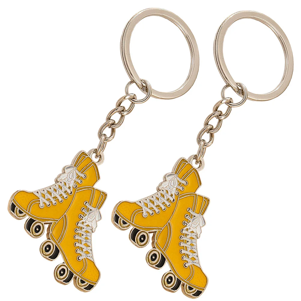 

2Pcs Fashion Keychains Hanging Roller Skates Pendants Small Ice Skates Pendants Adorable Keychains