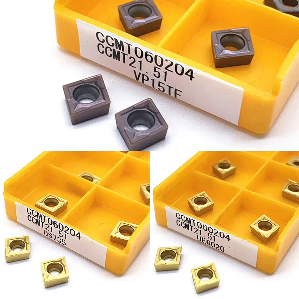 10pcs CCMT060204 VP15TF/UE6020/US735 Internal Turning Tool Carbide Insert Lathe Tool CNC Steel Processing Turning Insert
10pcs CCMT060204 VP15TF/UE6020/US735 Internal Turning Tool Carbide Insert Lathe Tool CNC Steel Processing Turning Insert