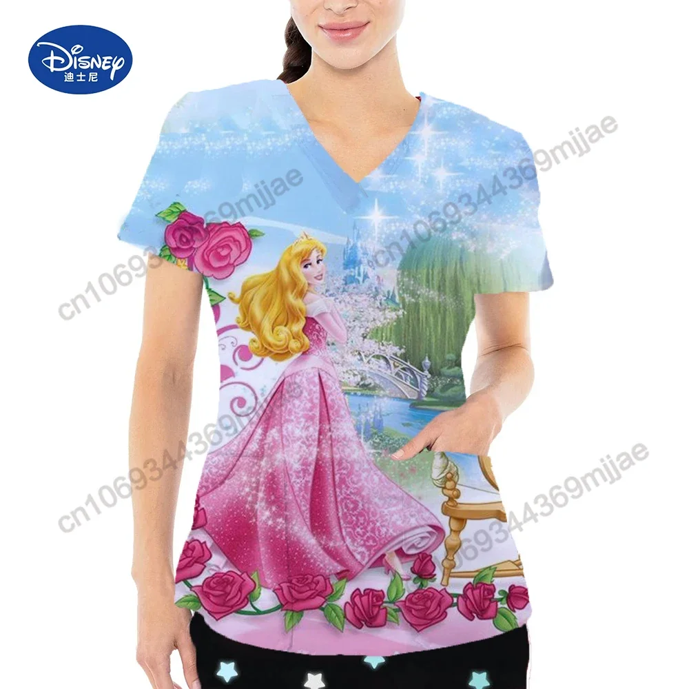 Женская футболка с коротким рукавом, V-образным вырезом и карманами
Женская футболка с коротким рукавом, V-образным вырезом и карманами