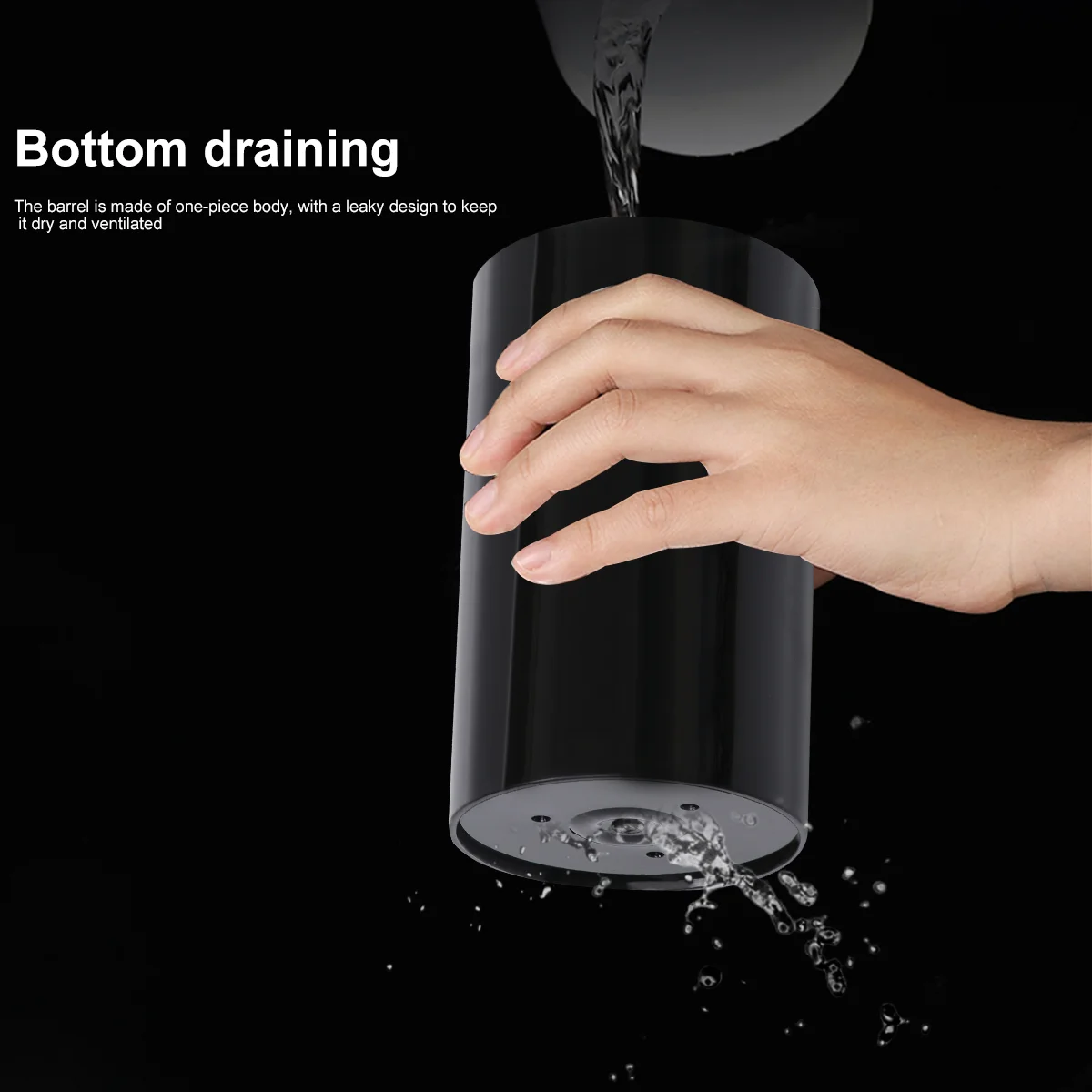 Kitchen Storage Cylinder Black Plastic Chopsticks Holder Tableware Drying Canister Cutlery Organizer (Small Size)
Kitchen Storage Cylinder Black Plastic Chopsticks Holder Tableware Drying Canister Cutlery Organizer (Small Size)