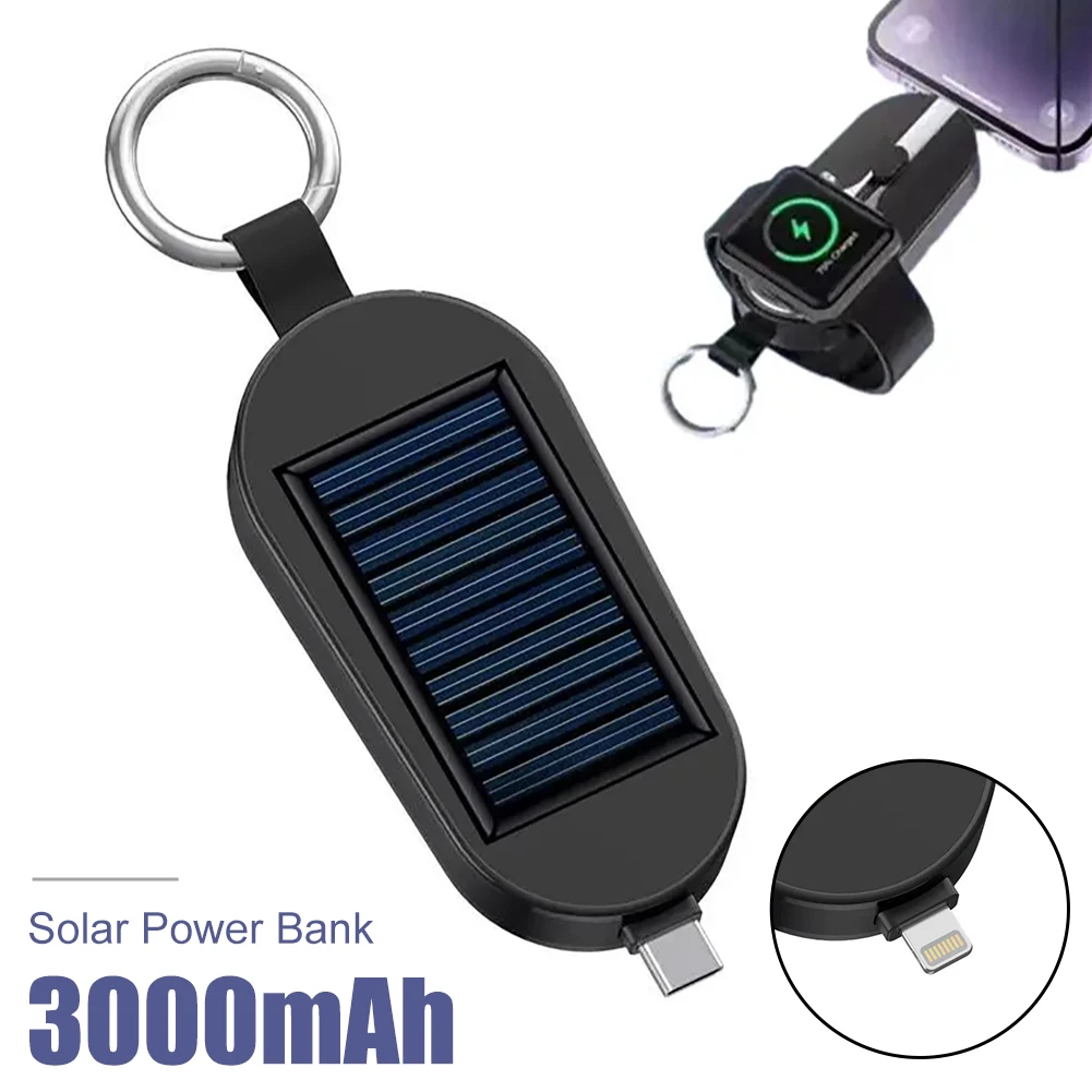 Portable 3000mAh Keychain Solar Power Bank Mini TYPE C Power Bank Car Fast Charging Accessories External Power Station For Apple
Portable 3000mAh Keychain Solar Power Bank Mini TYPE C Power Bank Car Fast Charging Accessories External Power Station For Apple