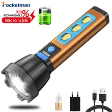 5000LM LED Flashlight USB Rechargeable Flashlight Waterproof 4 Modes Torch Tactical Flashlight COB flashlight with Battery
5000LM LED Flashlight USB Rechargeable Flashlight Waterproof 4 Modes Torch Tactical Flashlight COB flashlight with Battery