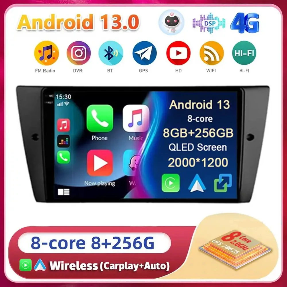 Android13 Carplay Auto For BMW E90 E91 E92 E93 3 Series Multimedia Car Radio Player WIFi+4G No 2din DVD Stereo Head Unit GPS DSP
Android13 Carplay Auto For BMW E90 E91 E92 E93 3 Series Multimedia Car Radio Player WIFi+4G No 2din DVD Stereo Head Unit GPS DSP