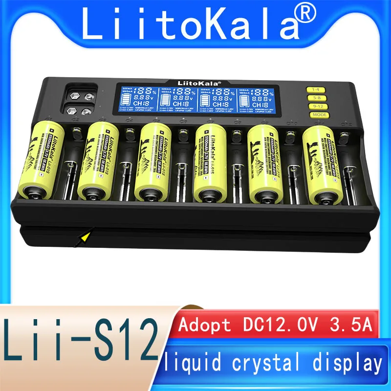 LiitoKala Lii-600 Lii-S8 Lii-S12 18650 3.7V lithium-ion nickel hydrogen 1.2V 9V Li-FePO4 3.2V IMR 3.8V 26650 21700 AA AAA
LiitoKala Lii-600 Lii-S8 Lii-S12 18650 3.7V lithium-ion nickel hydrogen 1.2V 9V Li-FePO4 3.2V IMR 3.8V 26650 21700 AA AAA