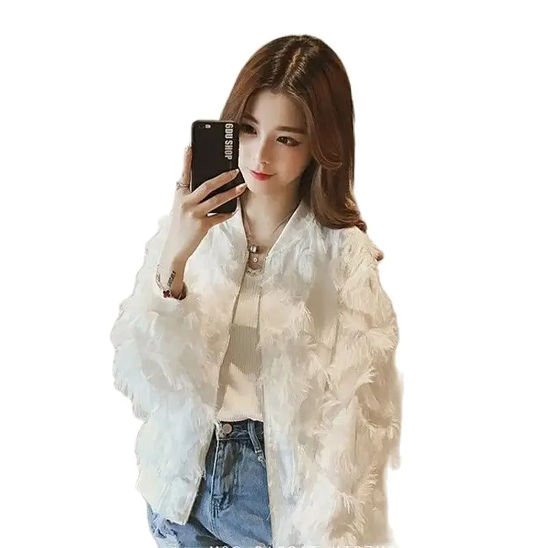 Spring 2022 New Feather Tassel Small Fragrance Short Women's Coat Sweet Delicate Female Outerwear Long Sleeves Jacket Top
Spring 2022 New Feather Tassel Small Fragrance Short Women's Coat Sweet Delicate Female Outerwear Long Sleeves Jacket Top