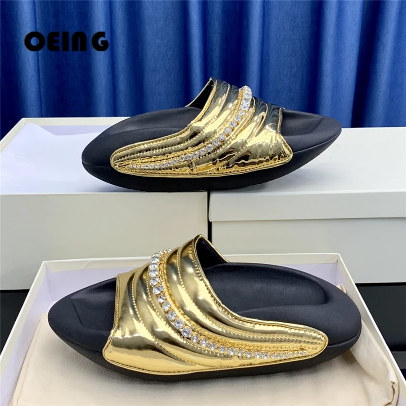 Women Men's Chunky-sole Flip Flops Round Toe Platform Mules Bling Crystal Embellished Slides Unisex Casual Beach Slippers Big 45
Women Men's Chunky-sole Flip Flops Round Toe Platform Mules Bling Crystal Embellished Slides Unisex Casual Beach Slippers Big 45