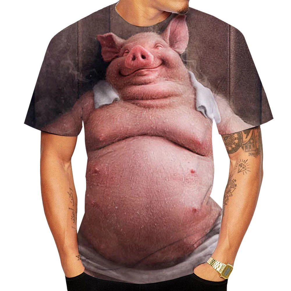 Summer Short Sleeve Funny Pig's T-shirts 3D Printed T-shirt Men Women Fashion Fake Pig Street Tops Tees Men Sports Tees Boy
Summer Short Sleeve Funny Pig's T-shirts 3D Printed T-shirt Men Women Fashion Fake Pig Street Tops Tees Men Sports Tees Boy