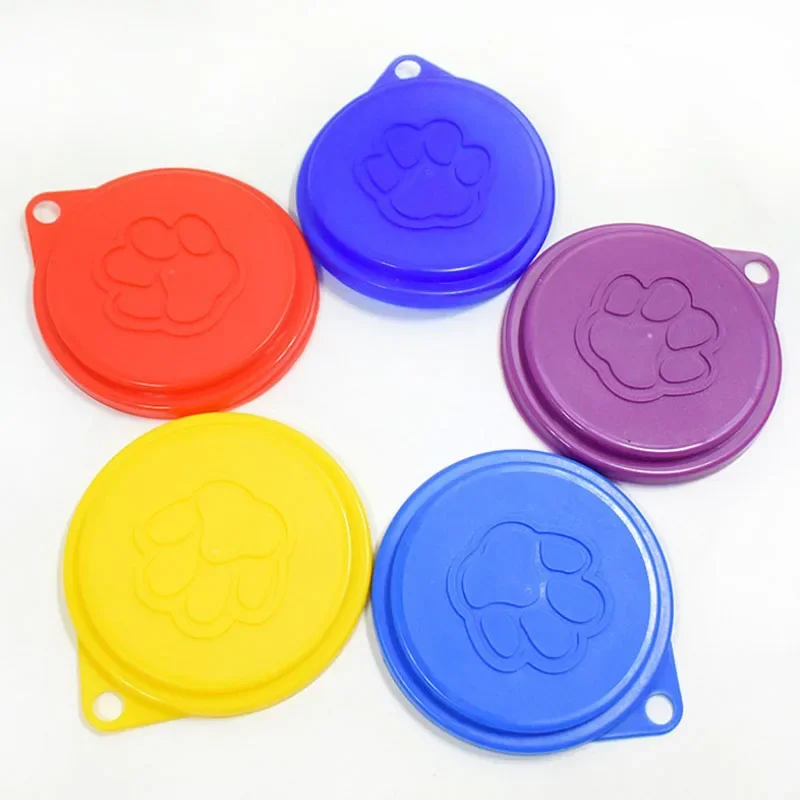 

1pcs 2x 88mm Dog Storage Top Cap Food Can Tin Cover Lid Pet Cat Puppy Food Can Lid Reusable Pet Supplies Random Color