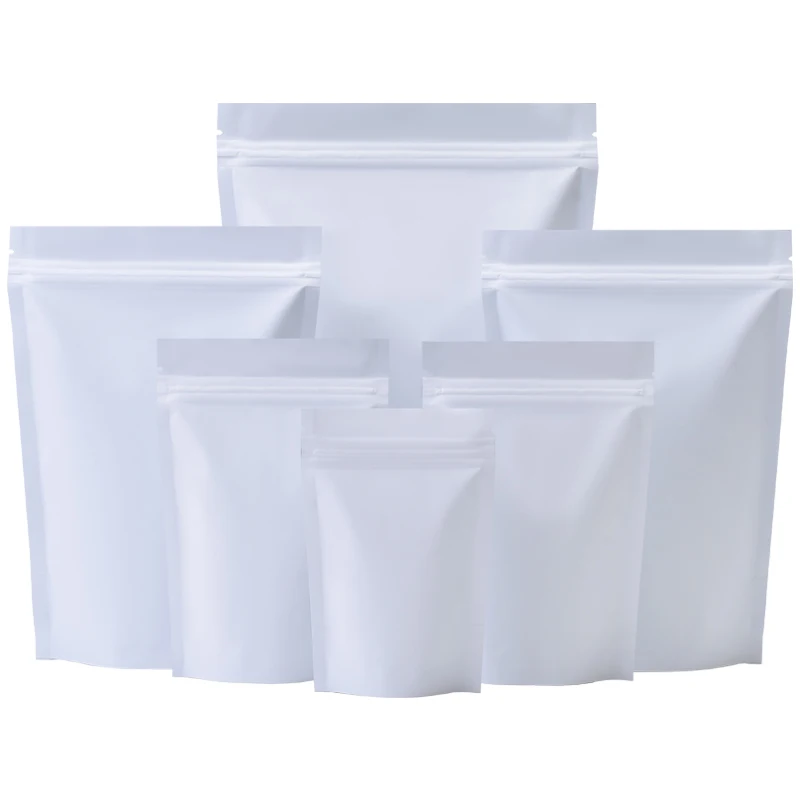 50PCS White Matte Aluminum Foil Stand Up Package Bags Dried Food Snack Packaging Mylar Foil Ziplock Packing Pouches Doypack Bag
50PCS White Matte Aluminum Foil Stand Up Package Bags Dried Food Snack Packaging Mylar Foil Ziplock Packing Pouches Doypack Bag