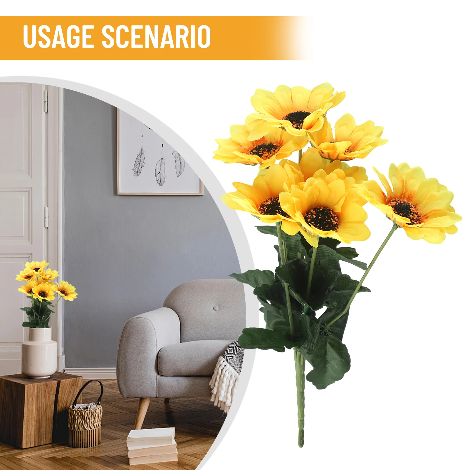 1 Bunch 7 Heads Artificial Sunflowers Fake Flower Bouquet Home Garden Wedding Party Decor 29cm Shrubs Fake Flower Bouquet
1 Bunch 7 Heads Artificial Sunflowers Fake Flower Bouquet Home Garden Wedding Party Decor 29cm Shrubs Fake Flower Bouquet